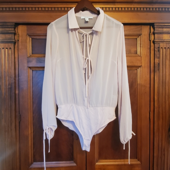 Sale Forever 21 Contemporary Tie Bodysuit XL - Picture 4 of 6